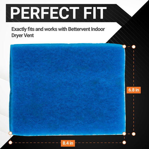 Ultra Durable Polyester Dryer Filter Vent Replacement Part by BlueStars - Exact fit for Better Vent Dryer Filter Indoor - PACK OF 12