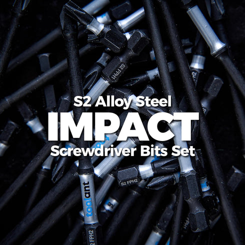 toolant 7pcs TB-Fit Electrician Impact Screwdriver Bit Set, 1/4” Hex-Shank S2 Steel, CNC Machined Tips with Magnetism, FPH1?PH1-SL4.5?FPH2?PH2-SL6...