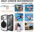 Self-Check Waterproof Phone Case Compatible for iPhone 13 Pro, Underwater Touchscreen Waterproof Phone Pouch Diving Phone Case with Lanyard for Sn...