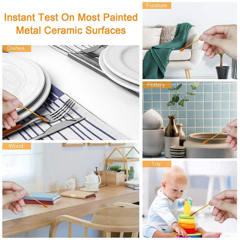 Lead Test Kit with 60 Lead Testing Swabs: Rapid Lead Paint Test Kit for Dishes, stainless steel, Cup, Ceramics,Metal, Wood Toy and All Painted Sur...
