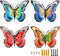 JETEXIM Metal Butterfly Wall Decor - 6.5'' 3d Butterfly Wall Accents, Fence Floral Wall Art For Home Yard Garden Patio Outdoor, Painted Double-lay...