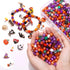 450+ Pieces Halloween Beads Making Kit,Enamel Halloween Charms Pendant Assorted Halloween Beads Jewelry Making Pumpkin Witch Hat Black Cat Spider ...