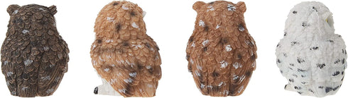 George S. Chen Imports SS-G-54281 Imports Owl Figurines (Set of 4), 2"...