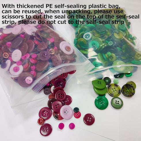 500-600 Pieces Variou Size Resin Buttons Various Shapes Variou Color Sewing Craft Kids Handmade Button Painting DIY Ornament with 60" Long Soft Ru...