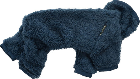 Fitwarm Dog Fuzzy Velvet Pajamas, Dog Winter Clothes for Small Dogs Boy Girl, Pet Jumpsuit, Doggy Apparel, Navy Blue, XXL...