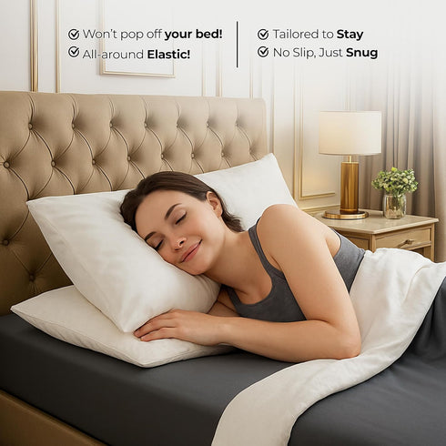 Utopia Bedding Queen Fitted Sheet - Bottom Sheet - Deep Pocket - Soft Microfiber - Shrinkage and Fade Resistant - Easy Care -1 Fitted Sheet Only (...