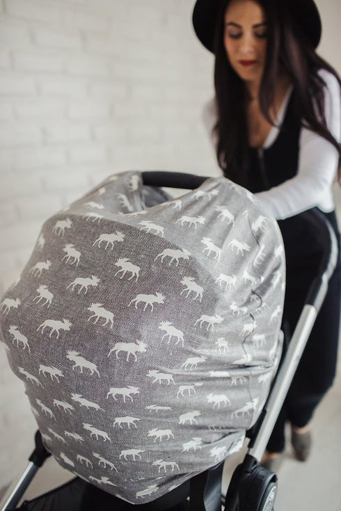 Scout Copper Pearl Multi-Use Cover: Car Seat, Nursing, Stroller - Stretchy Fabric, All-Season, Stylish Designs, Easy Access...