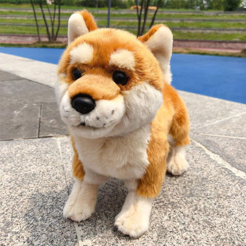 Shiba Inu Plush Corgi Pillow Cute Dog Doll Stuffed Animal Plush Toy 12 Inches (Brown)...