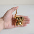 Home Decor Elephant Statues,1 Pair, Small Decorative Accents for Shelves, Livingroom and Bedroom, Gold and White...