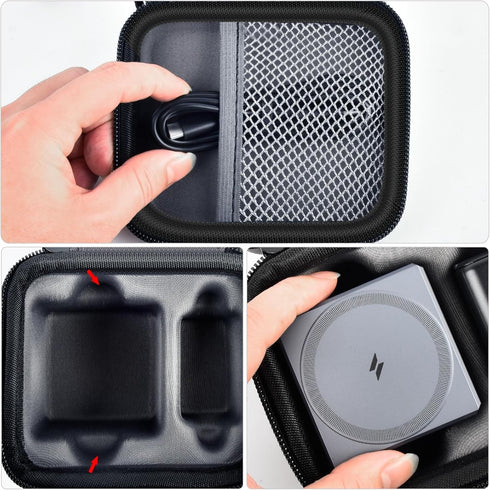 PAIYULE Case Compatible with Anker 3-in-1 Cube MagSafe Charger 15W Max Fast Charging Stand, Power Station Storage Holder for USB-C Cable (Box Only...