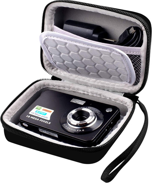 Carrying & Protective Case for Digital Camera, AbergBest 21 Mega Pixels 2.7" LCD Rechargeable HD/Kodak Pixpro/Canon PowerShot ELPH 180/190 / Sony ...