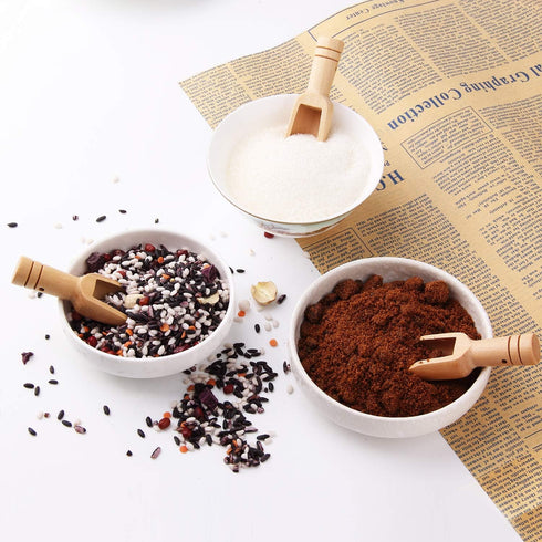 30PCS Mini wooden spoon Set For Mini bath salt, candy , washing powder Baby Spoon?3 inches long?by sansheng...