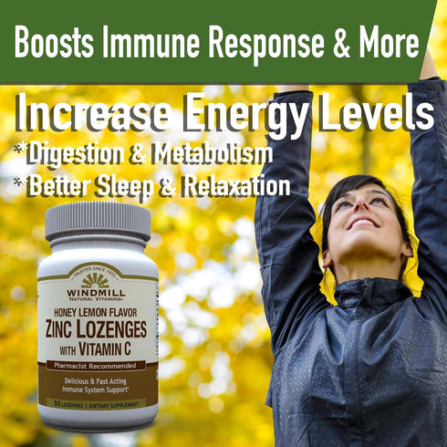 ZINC LOZ W/VIT C 100MG H/L WML 50 by Windmill,9 Ounce (Pack of 1)...