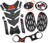 Real Carbon Look Gas Cap, Tank Pad, Triple Tree Front End Upper Top Clamp Decal Stickers,Tank Protector with Keychain for GSXR 600 GSXR 750 GSXR 1...