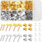 Hypoallergenic Earring Posts and Backs, Caffox 2000pcs Stud Earrings Making Kit with Ear Ring Base and Earring Backs for Leather Stud, Clay, Pearl...