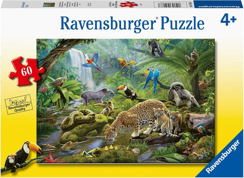 Ravensburger Rainforest Animals 60-Piece Jigsaw Puzzle | Engaging and Educational Fun | Perfectly Fitting Unique Pieces | Durable for Repeat Use |...