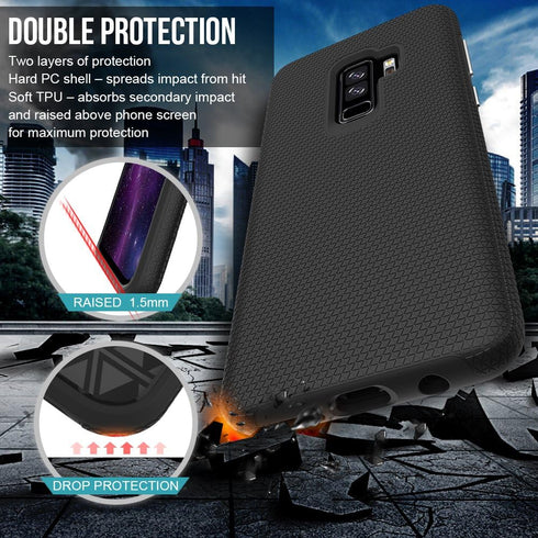 KIOMY Case for Samsung Galaxy S9 Plus /S9+, Shockproof Bumper Protective Cell Phone Back Cover Dual Layers Black...