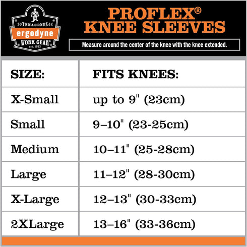 Ergodyne ProFlex 615 Knee Sleeve, Black, Large...