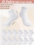 12 Pairs Mini Crew Socks for Women Soft Cotton Ankle Socks Athletic Running Quarter Socks for Tennis Daily Golf Sport...