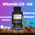 Halal Vitamin D3 with K2 Chewable Tablets - Vitamin D 2000 iu + Menaquinone-7 (MK7) | Supports Heart Health, Bones, and Muscles Health | 90 Count ...