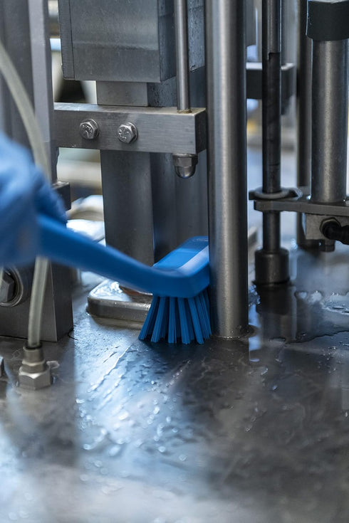 Vikan Narrow Long-Handle Cleaning Brush - Yellow...