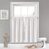 Vue Kingsbury Small Panel Tiers Privacy Window Treatment Pair Bathroom, Living Room, 52" x 45", White...