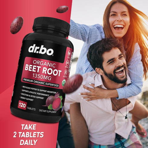 Organic Beet Root Capsules Supplements - 1350mg Beetroot Powder Extract Pills, Organic Beet Root Powder Supplement, Super Nitric Oxide Beets, High...