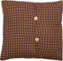 VHC Brands Patriotic Patch Plaid Cotton Primitive Bedding Square 16x16 Filled Pillow, 1 Count (Pack of 1), Deep Red...