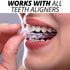 IXO Square-Shaped Aligner Seater Chewies for Invisalign Trays - 5-Pack, Unscented, Storage Case...