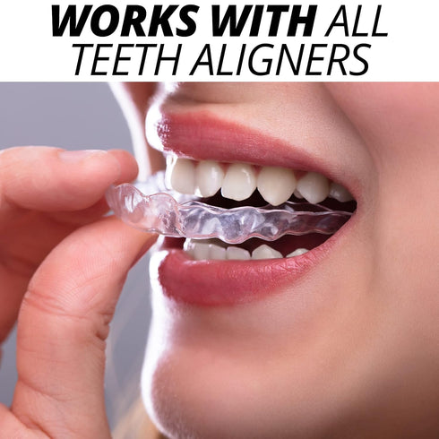 IXO Square-Shaped Aligner Seater Chewies for Invisalign Trays - 10-Pack, Unscented, with Resealable Bag...
