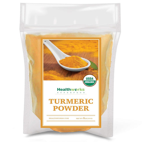 Healthworks Superfoods Organic Turmeric Powder - 8 Oz - Ground Raw Organic, Curcumin, Keto, Paleo, Vegan and Non-GMO...