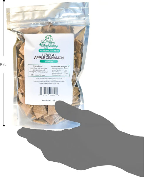 – Apple Cinnamon Low Fat All-Natural Dog Treats, 7oz Resealable Bag, Healthy Dog Training Treats, Dog Biscuits, Healthy Dog Cookies, Hand Made in ...