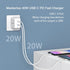 40W Dual-Port USB C Charger - Charge Two Devices Simultaneously, 20W Per Port, Compact and Safe - Compatible with iPhone 14/13/12, iPad, Samsung G...