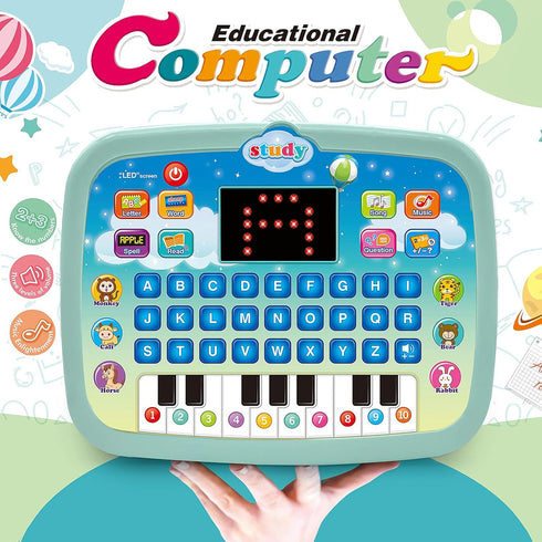 Kids Tablet Toddler Learning Pad with LED Screen Teach Alphabet Numbers Word Music Math Early Development Interactive Electronic Toy for Boys & Gi...