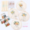 REEWISLY 4 pcs of Embroidery Starter kit with Patterns and Instructions, DIY Adult Beginner Cross Stitch Kits, Including 2 Plastic Embroidery Ring...