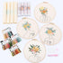 REEWISLY 4 pcs of Embroidery Starter kit with Patterns and Instructions, DIY Adult Beginner Cross Stitch Kits, Including 2 Plastic Embroidery Ring...