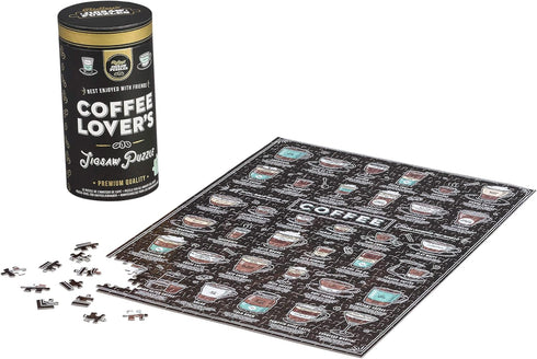 Ridley's Coffee Lover’s 500-Piece Jigsaw Puzzle – Coffee Puzzle with Informational Image, Sturdy Storage Tube Included – Activity Puzzle – Makes a...