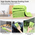 4 Pack Damp Clean Duster Towel Streakless Cloths Flexible Dusting Towel Magic Reusable Cleaning Cloths Scrub Wet Duster Sponge Absorbent Kitchen R...