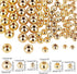 PH PandaHall 180pcs 18K Gold Plated Beads, 3mm 4mm 6mm Bracelet Bead Smooth Metal Spacer Beads Seamless Gold Ball Brass Tiny Bead for Summer Hawai...