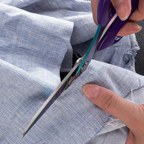 Rust-proof Titanium Coated Stainless Steel Multipurpose 8” Rainbow&Purple Scissors Fabric Textile Dressmaking Craft Office Home Daily Use...
