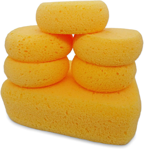 Premium Synthetic Art Crafts Sponges - 6pc Value Pack for Painting, Artists, Pottery, Face Paint, Crafts & Hobbies by Lullingworth®...