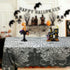 Halloween Tablecloth - Gothic Black Lace Spider Web Table Cover for Halloween Masquerade, Dinner Party, Scary Movie Nights Table Decorations - 53x...