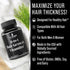 11-in-1 Vegan Hair Growth Vitamins for Thinning & Brittle Hair – Advanced Vitamin Complex with 5000mcg Biotin, Pumpkin Seed, Zinc. Supports Thicke...