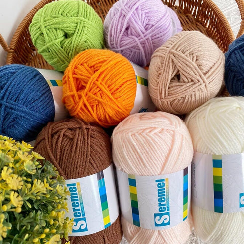 2 Pcs Soft Fluffy Acrylic Yarn for Crocheting and Knitting #4Worsted Weight Yarn-2x50g/2x 142Yards Perfect for Crafts, Blankets Hats, Gloves, Scar...