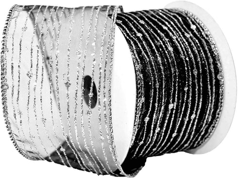 Morex Ribbon Twinkling Ribbon, 1.5" x 10 Yd, Black/Silver...