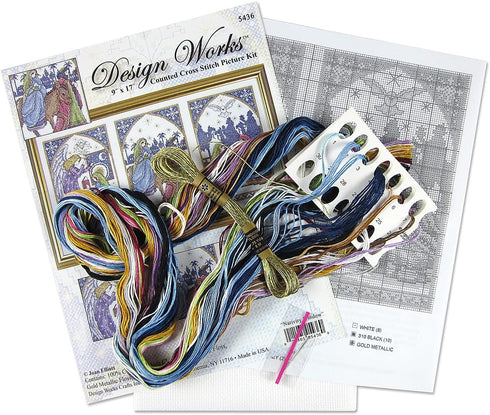 Design Works Crafts Nativity Windows Counted Cross Stitch Kit, Multi...