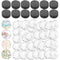 96pcs Craft Magnets Glass Magnet with Adhesive Backing and Transparent Clear Glass Cabochons for Craft DIY Fridge Refrigerator Magnets(Round, 1 In...