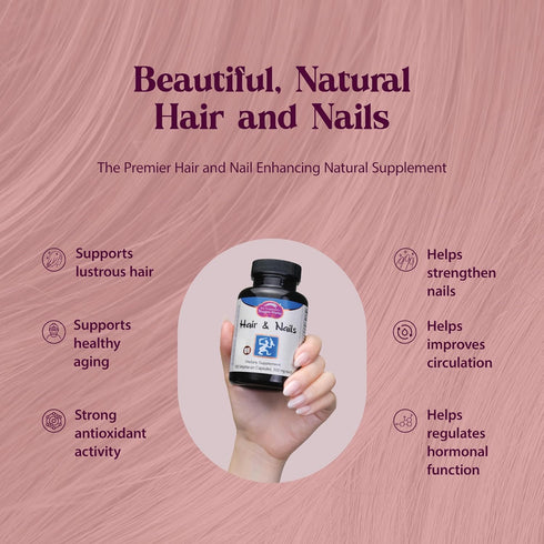 Dragon Herbs Hair and Nails | All Natural Supplement to Support Hair, Nails, Healthy Aging, and Circulation | All Natural Ingredients, Non-GMO (10...