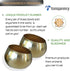 Birchwood & Moss Air Plant Pots Set of 2 - Mini 3in Gold Planter Pots for Indoor Plants, Brass Plant Holder Succulent Cactus Pot Air Plants Frame ...