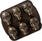 Nordic Ware Halloween Bakeware, Haunted Skull Cakelet Pan, Bronze...